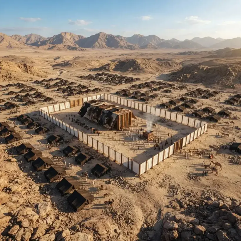 El tabernáculo y el campamento de Israel en el desierto
