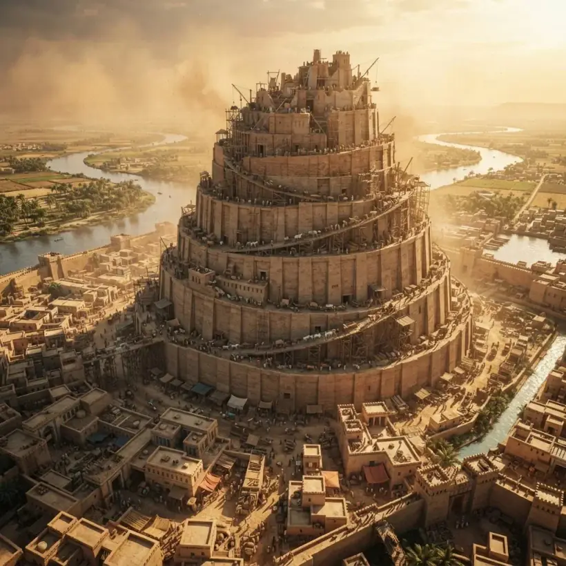 Reconstrucción en 3D de la torre de Babel